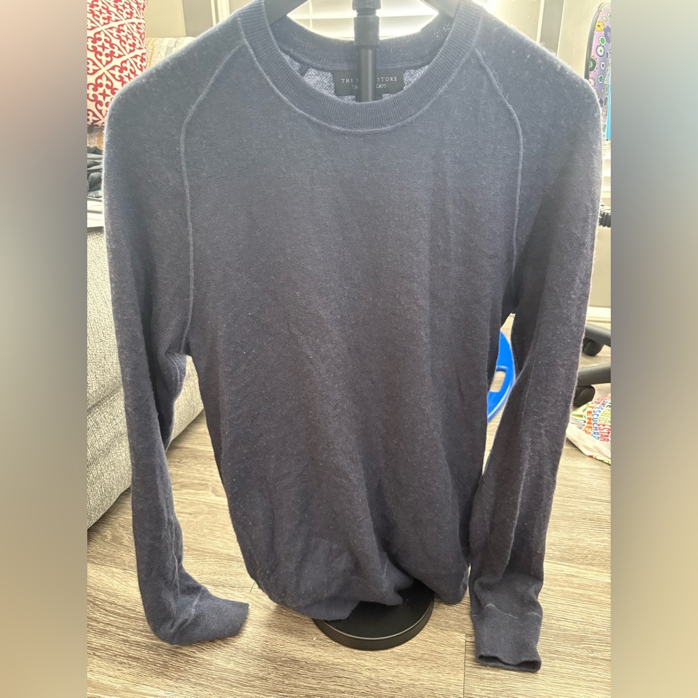 Bloomingdale's Men's Store Cashmere Sweater in Deep Blue